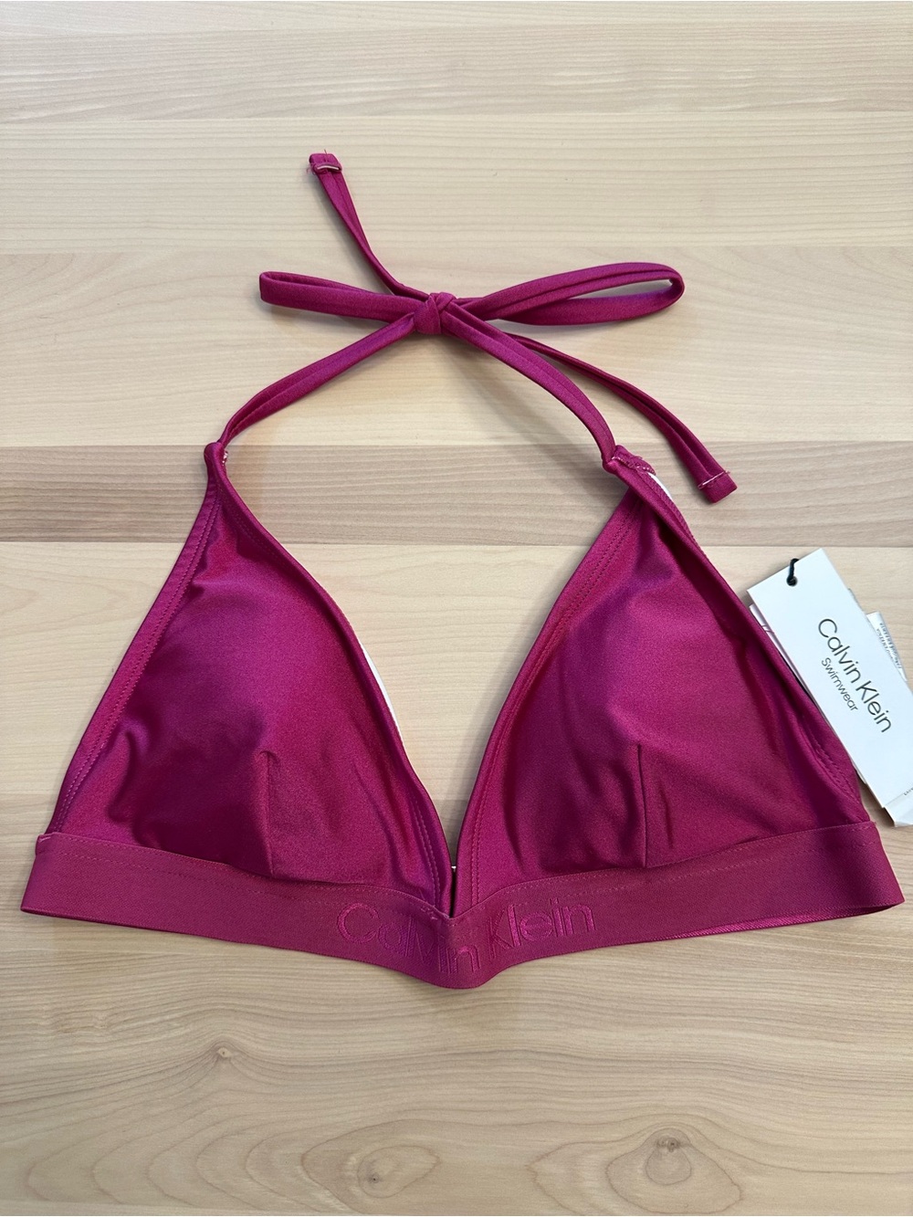 Calvin Klein Fuchsia Triangle Swim Top NWT Size Large